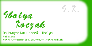 ibolya koczak business card