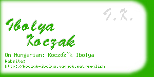 ibolya koczak business card